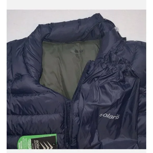 Solaris Mens Puffer Jacket Navy Blue Size 2XB - Picture 2 of 4